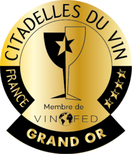 Médaille Grand Or Citadelles du Vin, récompenses la plus haute du concours